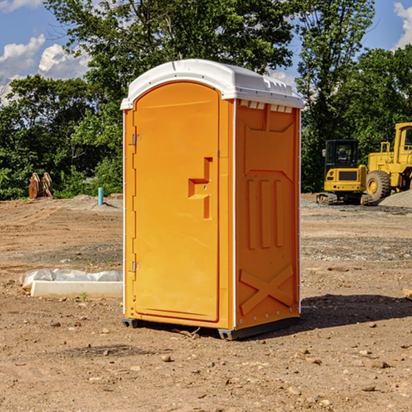 how often are the porta potties cleaned and serviced during a rental period in Navarro California